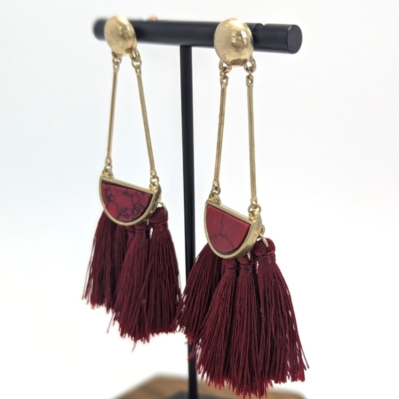 Vintage Tassel Statement Boho Chic Earrings - Picture 4 of 8